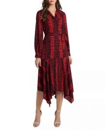 VINCE CAMUTO Asymmetric Snake Print Shirt Dress Women - Bloomingdale s at Bloomingdales